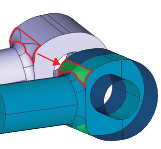 Fig. 5: Geometry preparation, combining surfaces.