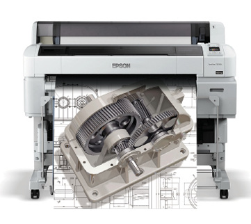 T5270D with technical drawing and gear rendering. Image courtesy of Epson.